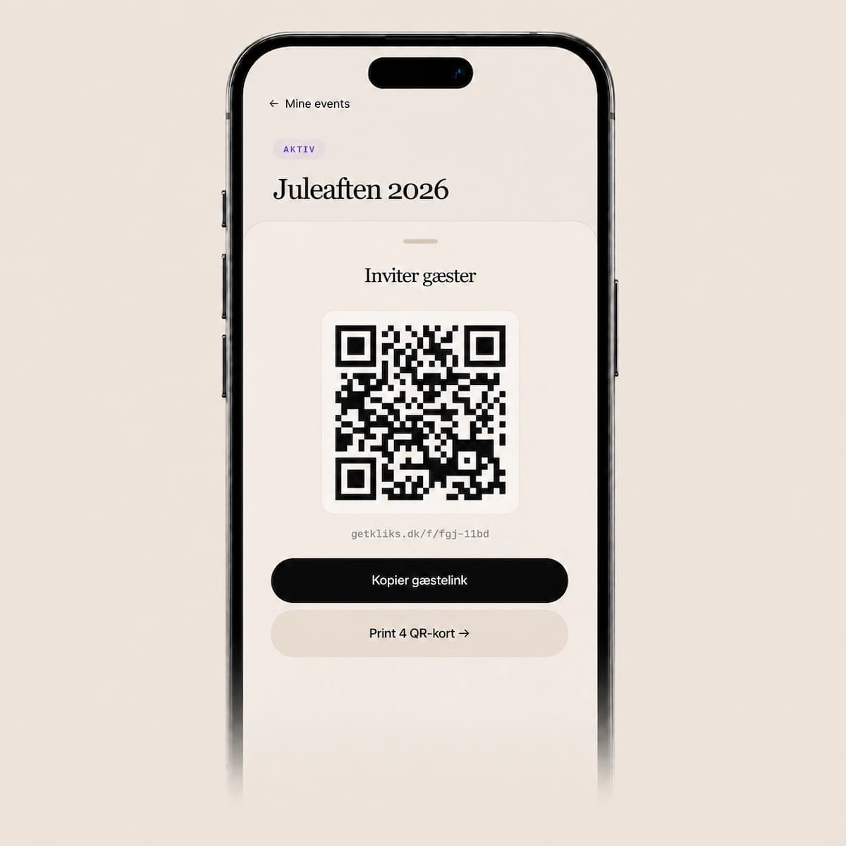 QR-kode til fest